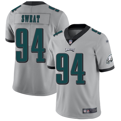 Men Philadelphia Eagles #94 Josh Sweat Limited Silver Inverted Legend NFL Jersey Football->philadelphia eagles->NFL Jersey